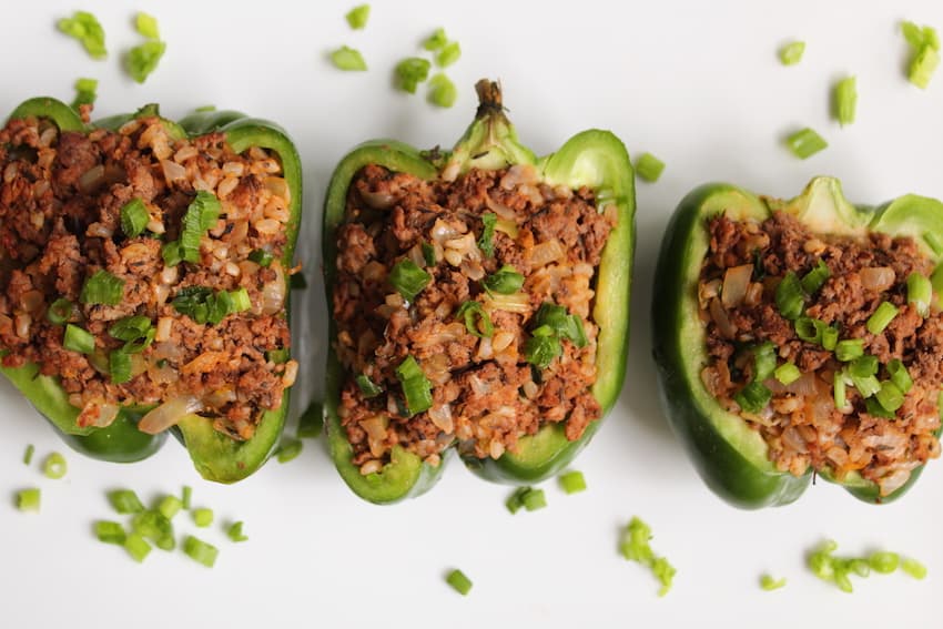 Picture of Loaded Veggie and Beef Stuffed Bell Peppers